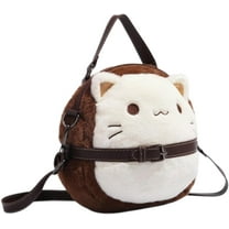Cute Cat Plush Bag Stuffed Animal Bag Stuffed Toy Satchel Gift Novelty Cat Purse