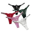 thumbnail image 5 of Women's Sexy G-String Thongs Cotton Panties T Back Underpants 5Pack Hipster, 5 of 5
