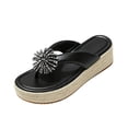 thumbnail image 3 of Agkizg Womens Beach Flip Flops, Thong Sandals, Rhinestone Flip-Flops Colorblock Open Toe Casual Summer Beach Thong Sandals, 3 of 7