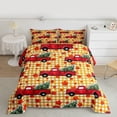 thumbnail image 2 of Castle Fairy Red Truck Bedding Comforter Set 2pcs for Children Teens,Geometric Plaid Twin Comforter Sets Microfiber,Happy Xmas Christmas Breathable Bedding Set,Super Cozy Room Decor, 2 of 8