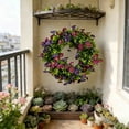 thumbnail image 4 of CaiYueKe Artificial Flower Wreath for Home Decor, Front Door Hanging Wall Decoration, Spring Summer Wedding Party Garden Outdoor Indoor Decorative Wreath, 4 of 6
