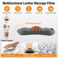 thumbnail image 2 of Almohada eléctrica de apoyo lumbar con calor y masaje, 2 of 7
