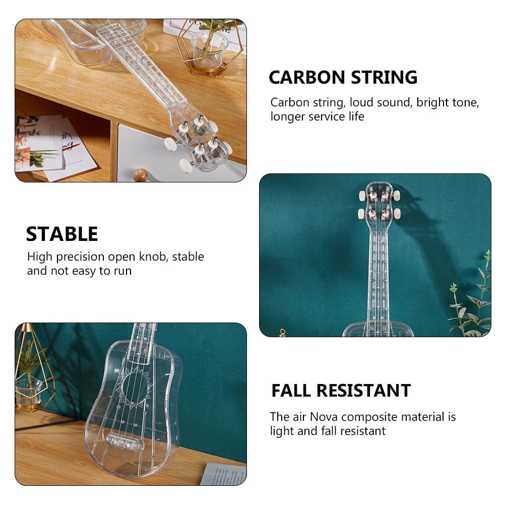 Ukulele Toys Adult Student Transparent for Beginner Wooden Guitar Air-nova Composite Material