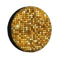thumbnail image 1 of Fotbe Bright Shiny Golden Funda de Llanta de Repuesto con Estampado, Engrosada, Ajuste Universal para Jeep, Remolque, RV, SUV, Camión-16 inch, 1 of 6