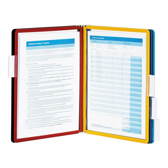 DURABLE Wall Reference System, 5 Panels, Letter, Asst. Borders And Panels