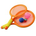 thumbnail image 2 of Kids Badminton And Tennis Play Set with Easy to Grip Colorful Rackets, Beach Garden Gifts , Orange, 2 of 8