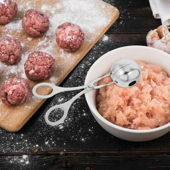 WHAMVOX Meatball Scoop Ball Maker Stainless Steel Meat Baller Meatball Mold Tools For Home Cooking Making Meatballs Melon Ball Cookie Dough