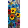 thumbnail image 3 of OToole, Tim 13x24 Black Modern Framed Museum Art Print Titled - Pansy Panel III, 3 of 5