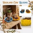 thumbnail image 5 of Highland Cow Figurine Highland Cow Bathroom Decor Rustic Resin Cow Statue Home Decor Ornament for Farmhouse Living Room Bedroom Garden Kitchen Office and Table, 5 of 5