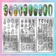 thumbnail image 3 of Juego de 3 placas para estampar uñas con diseños de jardín europeo, esculturas, patrones, plantillas para arte de uñas, fuentes, imágenes de flores y plantas., 3 of 7
