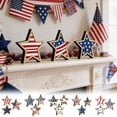thumbnail image 4 of 4th of July Decorations Wooden Stars, Patriotic Memorial Day Star Decor,, Independence Day Red White Blue Decoration for Home Office Table Shelf, 3 B Pcs, 4 of 7