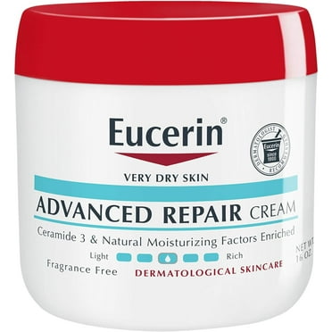 Eucerin Advanced Repair Cream - Fragrance Free, Full Body Lotion For Very Dry Skin - 16 Oz. Jar