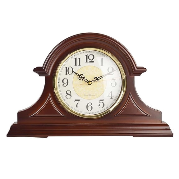 Mantel Clock, Silent Mantle Clock Home Vintage Battery Operated Mantel Clocks for Living Room Decor 47×30 cm