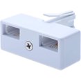 thumbnail image 2 of BT Telephone Socket Line 2 Way Splitter | Female Jacks to BS6312 431A Male Plug | Cable UK Adapter Landline Port, 2 of 5