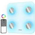 thumbnail image 1 of Báscula inteligente de grasa corporal Alcedo, báscula digital con IMC, porcentaje de grasa y masa muscular, cambia de color según el peso, 181 kg (400 lb), Bluetooth, 1 of 5