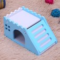 thumbnail image 2 of Hamster Staircase Villa Sleeping House Bear Pet Nest Log Cabinet (Azul) Likrtyny Para estrenar, 2 of 6