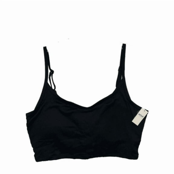 Aerie Women's Ribbed Scoop Bikini True Black Top, XL