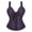 Dark Purple, variant on Pink Corset Shapewear For Women Halter Zip Jacquard Pattern Court Style Top Boned Waist Cinching Fashion Body Shaper Bustier For Party Corset Mini Dress XS