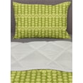 thumbnail image 3 of Vibrant Comforter & Sham Bedding Set, Continuous Sketchy Geometric Minimalist Green Tones Print, 3 pcs Duvet Set Microfiber Filling Quilt, 5 Sizes, Avocado Green, by Ambesonne, 3 of 4