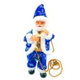 thumbnail image 3 of Electric Santa Climbing Rope Funny Plush Doll for Mantel Xmas Tree Fireplace Blue, 3 of 9