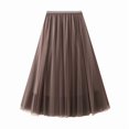 thumbnail image 3 of Long Tulle Skirts for Women Elastic High Waist A Line Midi Skirt Flowy Ruffled Tiered Skirt Tutu Skirts, 3 of 3