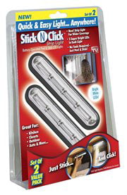 Stick n click led strip light battery operated