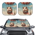 thumbnail image 2 of Sikiie Hot Air Balloon Guinea Pig Print Foldable Car Windshield Sun Visor, Car Window Sunshade Suitable for Sedan, SUV and Truck Car Accessories-Small, 2 of 6