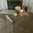 thumbnail image 3 of Ageszoe Coffee Table,Acrylic Modern Clear End Table,Kid's Table for Livingroom, 32"L x 16"W x 16"H", 3 of 9