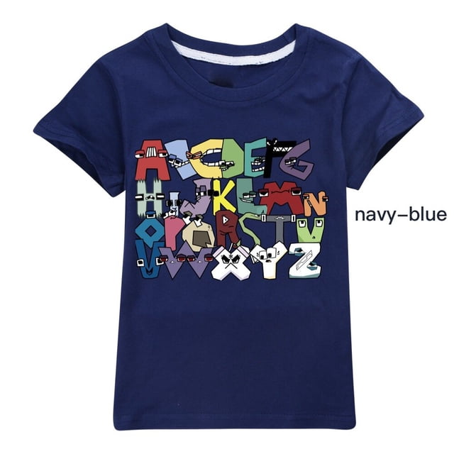 Nueva camiseta de manga corta para niños, camiseta lol con patrón de alfabeto, camiseta Sexy con bloqueo de colores para niños y niñas, regalo de cumpleaños y Navidad zhangyuxiang LED