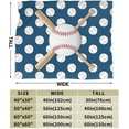thumbnail image 3 of Bassball Blanket Soft Fleece Throw Blanket Cozy Fuzzy Warm Flannel Plush Throw Blankets for Couch Bed Sofa All Season Gift (Black9, 50"x40"), 3 of 6