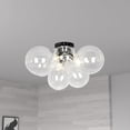 thumbnail image 5 of Belen Kox 3 Light Flush Mount, Polished Chrome with Smoked Glass, 5 of 5
