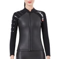thumbnail image 1 of Trajes De Neopreno Traje De Buceo Dividido Manga Larga Pantalones Largos Traje De Baño Mantener El Calentamiento Deportes Transpirables Pieles De Buceo Reemplazo Para DiveSail Mujer/Negro【S】 Methold OD003284-06, 1 of 7