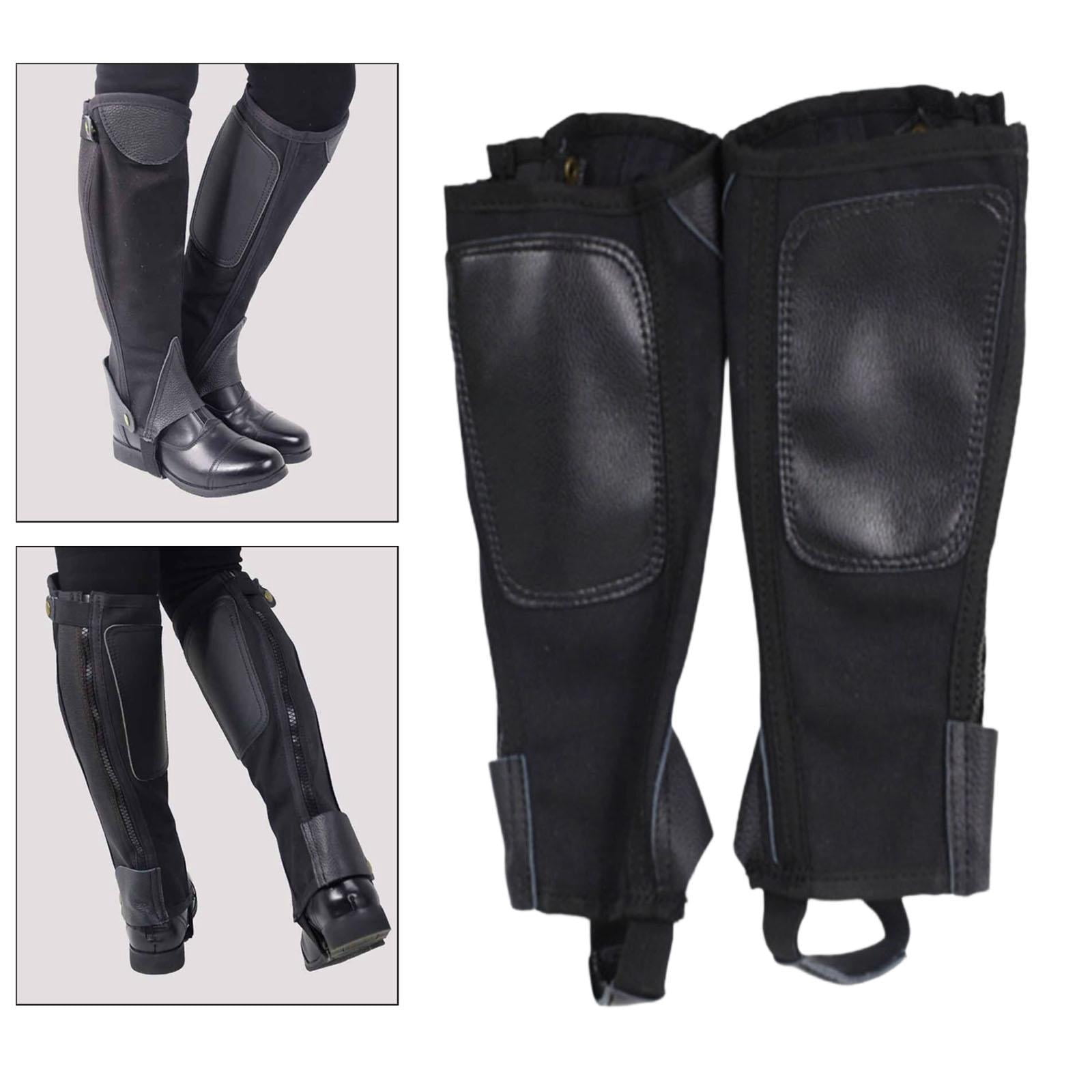GARENDE 2x Horse Riding Half Chap Breathable Protection Sleeve Equestrian Boot Tops 2XL