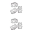 thumbnail image 4 of Seitruly 10x peines laterales para el cabello, peine tenedor de plástico con puntiagudos, herramientas de estilismo de joyería, tocados para Blanco claro 2Conjunto, 4 of 6