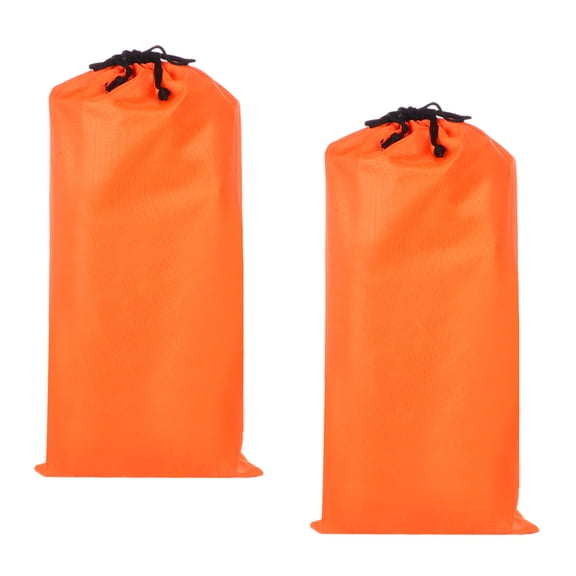 Uxcell 2 Pcs 17.7 x 9.8 Inch Tripod Monopod Case Bag, Oxford Cloth Foldable Tripod Carrying Case Bag with Drawstring, Fits Speaker/Light Stand/Studio/Outdoor/Travel/Camping, Orange