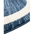thumbnail image 3 of Unique Loom Del Mar Collection Area Rug - Maria (6' 1" Round Navy Blue/Ivory), 3 of 10