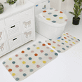thumbnail image 4 of Colorful Polka Dot 3-Piece Bath Rug Set, Non-Slip Polyester Bathroom Mats, Soft Absorbent Kids Bath Rugs for Toilet, Tub, Shower & Bedroom, 4 of 5