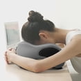 thumbnail image 5 of Memory Foam Travel Neck Pillow - 360° All-Round Head Support for Airplane, Car, Train & Bus, Breathable Comfort for Long Flights, Office & Home Use - Portable Travel Essential, 5 of 9