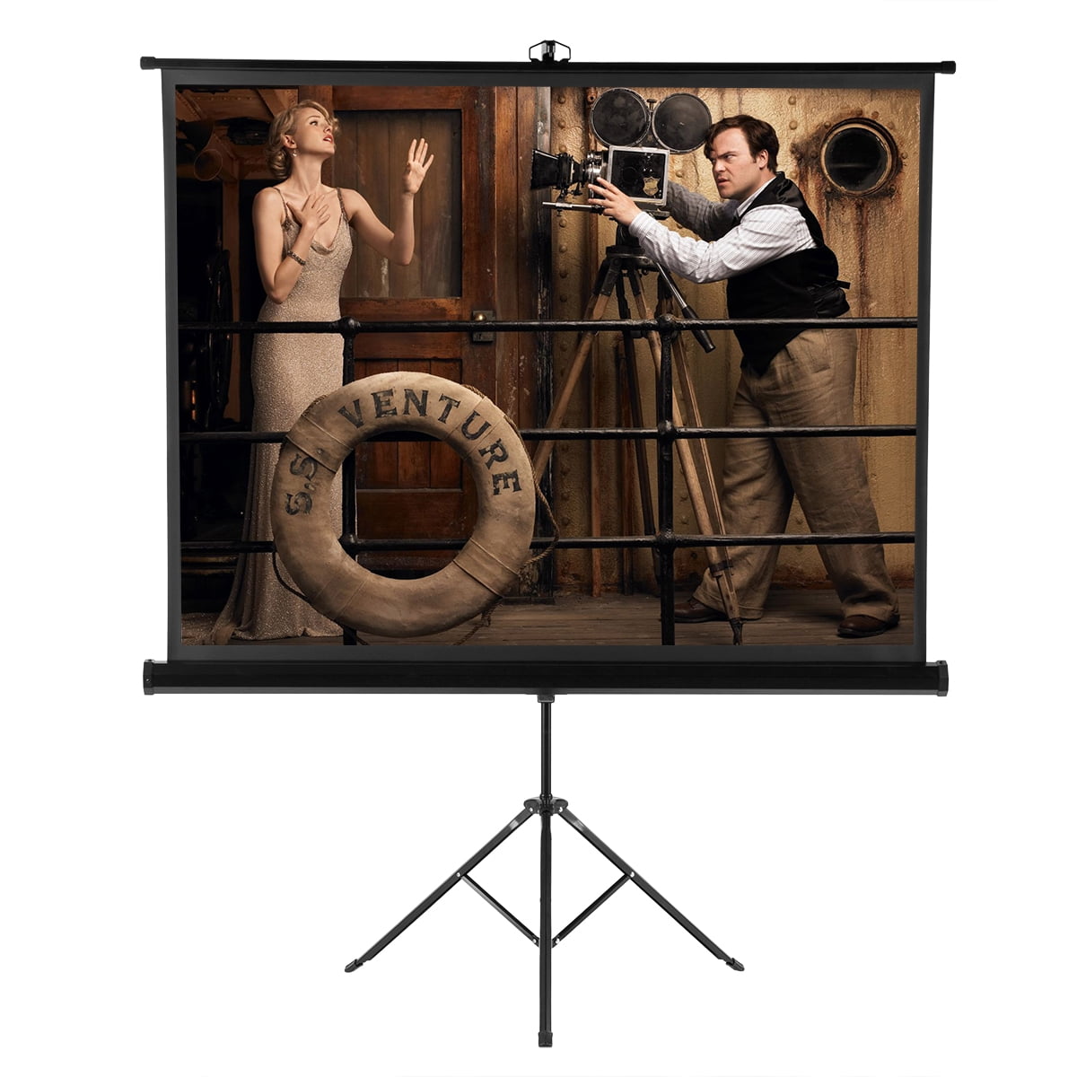Excelvan Projector Screen, 100 Inch HD Portable Movie Screen with