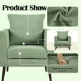 thumbnail image 5 of Llinc Store Modern Accent Chair, Upholstered Reading Chair, Mid Century Fabric Lounge Chair with Wood Legs for Living Room, Bedroom, Reception Room, 5 of 10