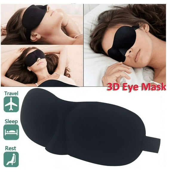 TreasureGates Sleeping Eye Mask Goggles Travel Rest Eyeshade Mask Cover Shade - Dark Royal Blue