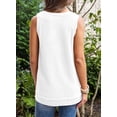 thumbnail image 4 of SHEWIN Tank Top for Women Casual Waffle Knit Summer Sleeveless Shirts Loose Fit Solid Color Trendy Scoop Neck Tops, 4 of 4