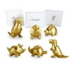 Kate Aspen Dinosaur Place Card Holder - Set of 6 Sign Holder, Gold Study Table Number Holder Stands, Perfect Decorations for Baby Shower, Wedding, Bridal Shower, Anniversary & Birthday Party
