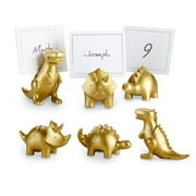 Kate Aspen Dinosaur Place Card Holder - Set of 6 Sign Holder, Gold Study Table Number Holder Stands, Perfect Decorations for Baby Shower, Wedding, Bridal Shower, Anniversary & Birthday Party