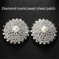 thumbnail image 3 of Women Round Nipple Cover Rhinestones Pasties Reusable Diamond Chest Stickers, 3 of 13