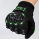 thumbnail image 5 of Guantes de conducción para motos | Guantes de carreras de motocross de nailon para ancho de palma de 9,5-10 cm | Acolchado protector, inserciones flexibles | Color verde | Un par de guantes de, 5 of 5