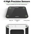 thumbnail image 4 of Báscula digital RENPHO para baño con pantalla LED retroiluminada, alta precisión, mide hasta 180 kg (400 lb), incluye pilas, color negro, modelo 1S, 4 of 5