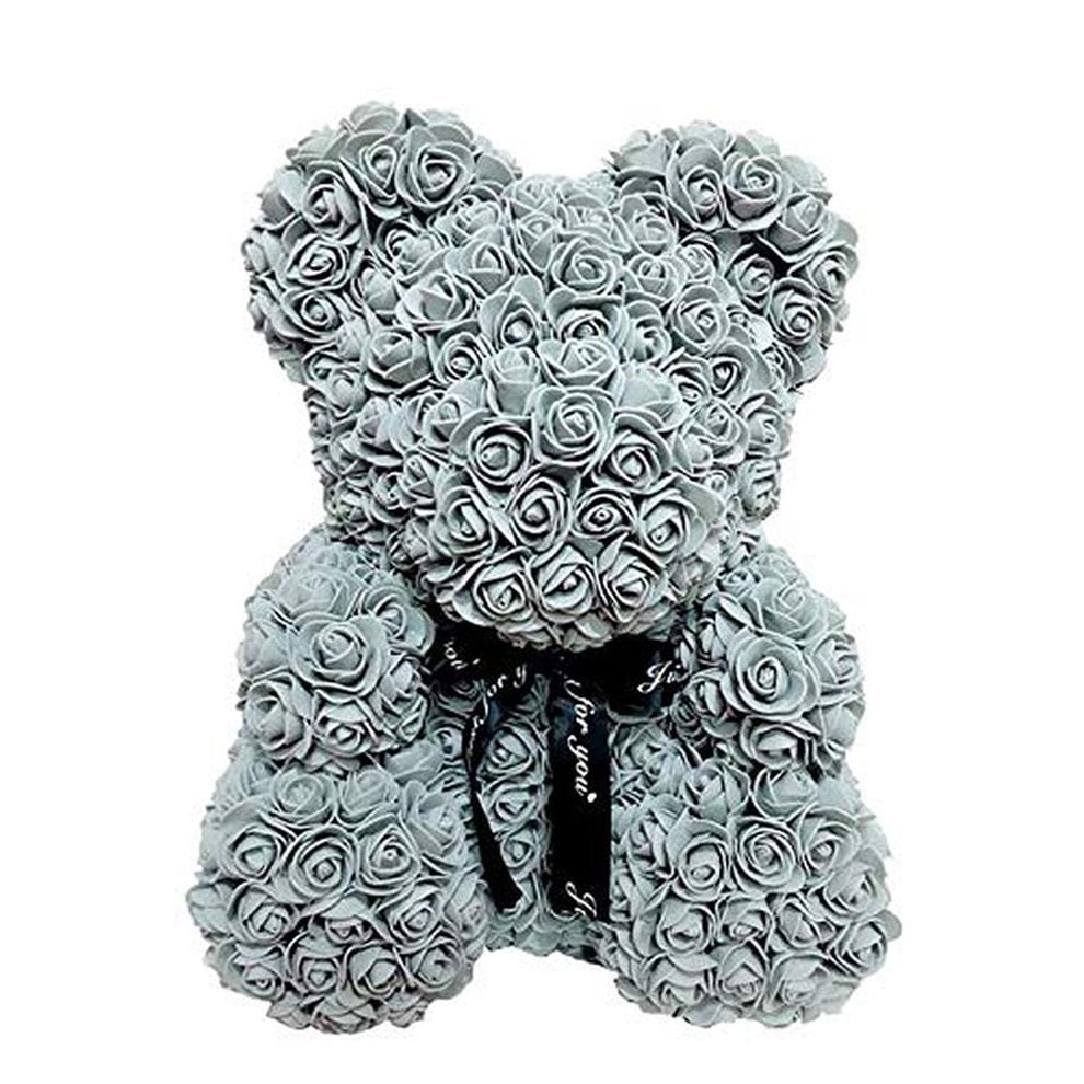 fake flower teddy bear
