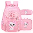 thumbnail image 2 of 3Pcs/Set Girl School Bags Kids Cat Printing Orthopedic Primary School Backpack School Bags for Teenage Girls qiuyongming unisex, 2 of 2
