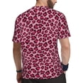 thumbnail image 2 of Wukai Rose Leopard Print Print Men's Short-Sleeved Mesh T-Shirt,Quick-Dry Short Sleeve Workout T-Shirt-5X-Large, 2 of 8